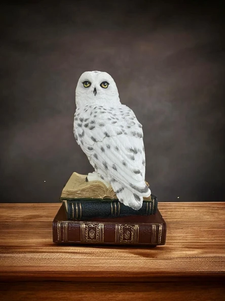 Luxxi Kitap Üstünde Kar Baykuşu Veronese - OFİS VE HEDİYELİK MASAÜSTÜ DEKOROTİF ÜRÜNLER VE AKSESUARLAR - Resim 5