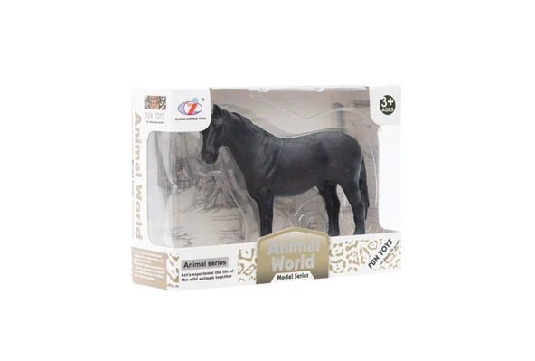 Kutulu Model Figür Hayvan Siyah At - Resim 2