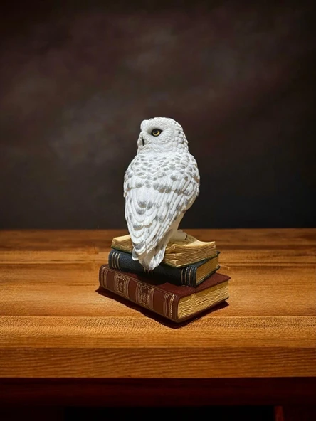 Luxxi Kitap Üstünde Kar Baykuşu Veronese - OFİS VE HEDİYELİK MASAÜSTÜ DEKOROTİF ÜRÜNLER VE AKSESUARLAR - Resim 3