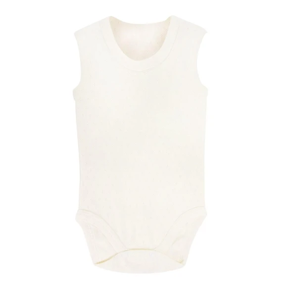 Sema Baby Jakarlı Askılı Badi (Body) - Beyaz 0-6 Ay ürün görseli