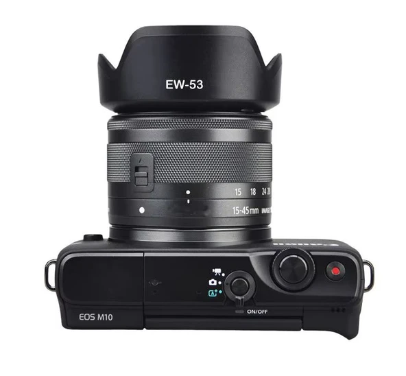 Ayex EW-53 Parasoley – Canon EF-M 15-45mm f/3.5-6.3 IS STM ile Uyumlu Lens Hood - Resim 6