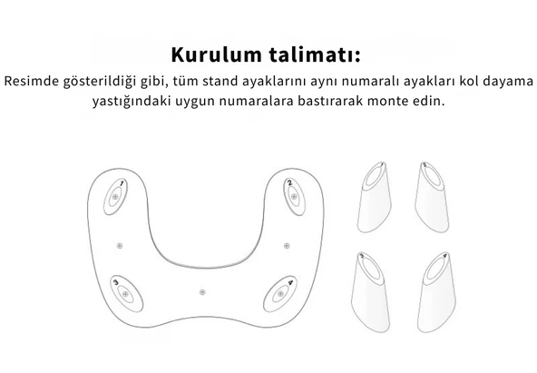 Oval U Tipi Ergonomik Manikür Sehpası Lila Manikür Kol Desteği U1L - Resim 6