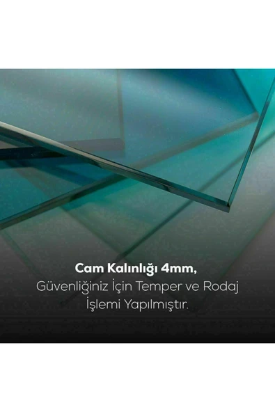 Milli Görkem Cam Tablo Hediyelik Büyük Tablo Ev Ofis Dekoru - Resim 7