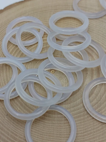 Akik Taşı İnce Boy Yüzük – Sisli Alacalı –  3mm Kalınlık  (59982) ürün görseli