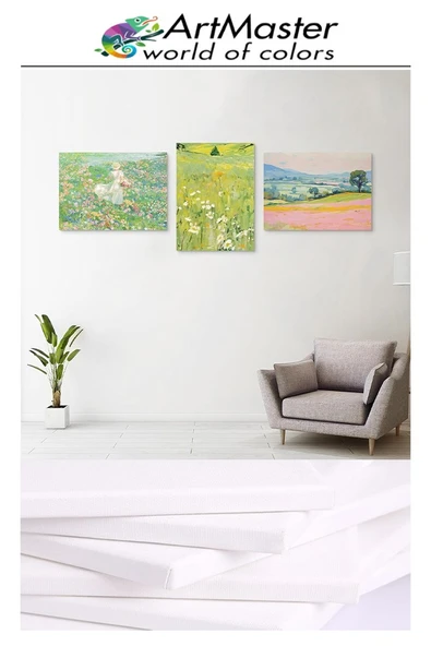 Kare Tuval 30x30 Astarlı Mini Resim Tuvali 8 Adet Tuvali 30*30 Tual Akrilik Boya Yağlı Boya İçin İdealdir - Resim 4