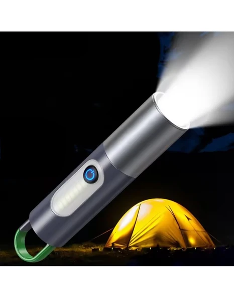 El Feneri Kamp Lambası 750 Lümen Şarjlı Type-C - Resim 3