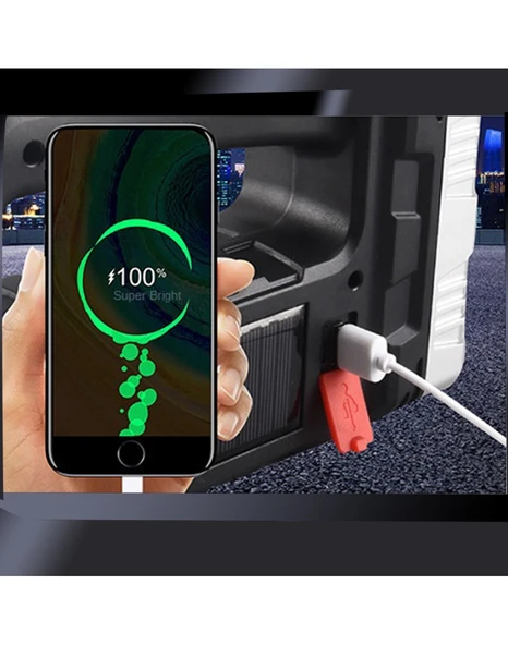 El Feneri Solar Panelli Ledli Powerbank Cob Fener ürün görseli