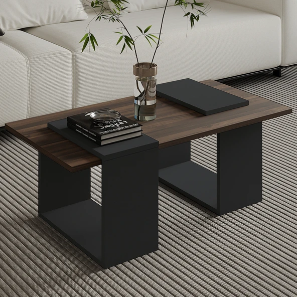 Matris Modern Orta Sehpa – Geometrik Tasarım ve Şık Detaylar - Resim 3