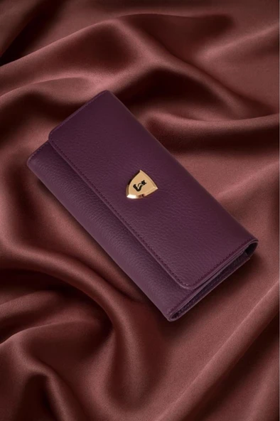 Alya Hakiki Deri Gold Detaylı Kadın Kartlık ve Cüzdan - Resim 2