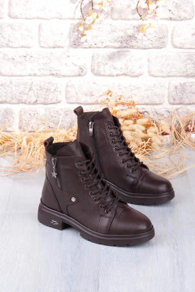 Mehmet Mete 1180 Rahat Sıcak Astar Kaymaz Taban Yumuşak Hakiki Deri Kadın Bot - Resim 5