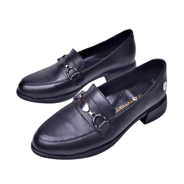 MAMMAMİA KISA TOPUK LOAFER KADIN DERİ AYAKKABI - Resim 4