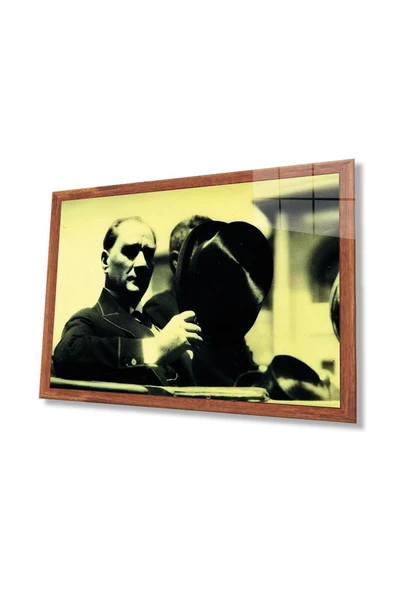 Atatürk Cam Tablo 4mm Dayanıklı Temperli Cam, Atatürk Glass Wall Art ürün görseli