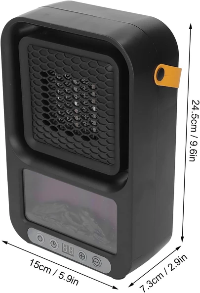 Generic Kapalı Kullanım Için Sessiz Masa Isıtıcı Enerji Tasarrufu Taşınabilir Elektrikli Isıtıcı Fan Uzaktan Kumanda (AB fiş 220v) - Resim 4
