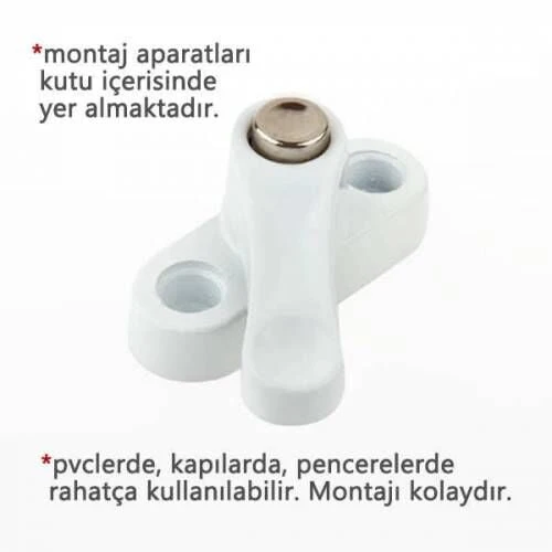 Pvc Kapı Pencere Emniyet Kilidi -  Pimapen Kilidi - ÇELİK - 6 Adet - Resim 2