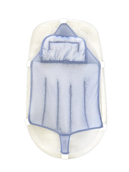 Sema Baby Köpüklü Kafa Destekli Bebek Banyo Filesi - Mavi - Resim 2