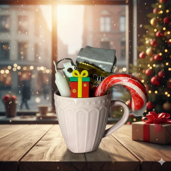 Tatlı Yılbaşı Pembe Kupa ürün görseli 1