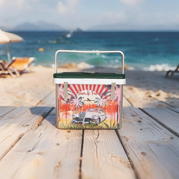 Buzluk Termos  Set-20 Lt Kumaş Buzluk Termos (1029 Cooler Box)+7 lt İzolasyonlu Çanta - Resim 7