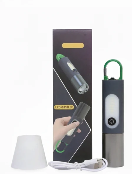 El Feneri Kamp Lambası 750 Lümen Şarjlı Type-C - Resim 4