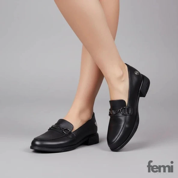 MAMMAMİA KISA TOPUK LOAFER KADIN DERİ AYAKKABI - Resim 6