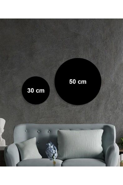 Ayet Dini İslami Duvar Dekoru Yuvarlak Cam Tablo 4mm Dayanıklı Temperli Cam - Resim 4