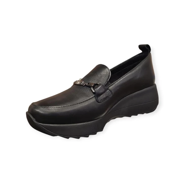 MAMMAMİA D25KA-3565 DOLGU TABAN DERİ KADIN AYAKKABI - Resim 4