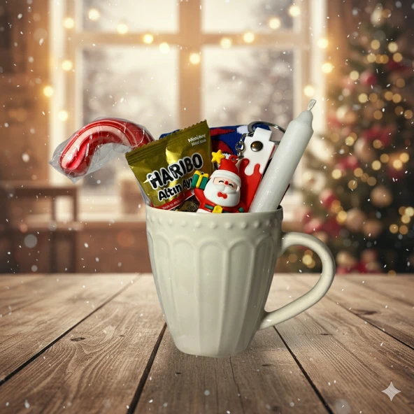 Krem Kupa Noel Baba Sürprizi ürün görseli 1