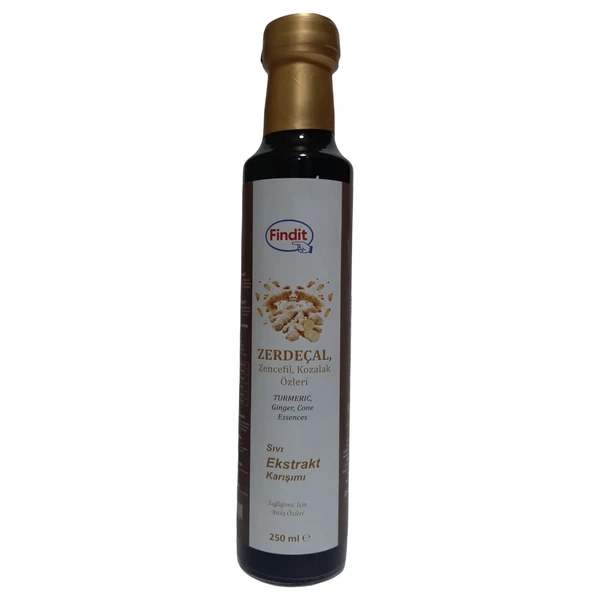 Findit Zerdecal Zencefil Kozalak Özleri, Sıvı Ekstrakt Karışımı, Doğal Bitkisel Destek 250ml ürün görseli