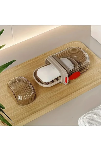 TİNEKE  Şeffaf Kutu Şeklinde Plastik Katı Sabunluk Pratik Kullanımlı Hijyenik Banyo Sabun Kabı 1 ADET - Resim 4