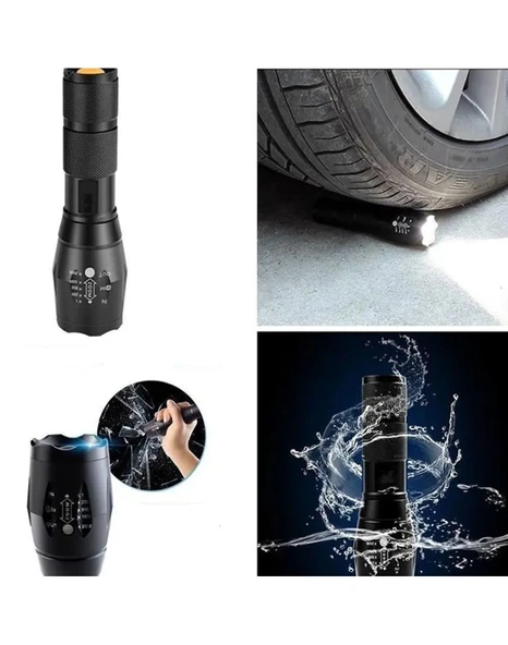 El Feneri Beyaz Sarı Ve Mor Renk Aydınlatma Q5 Led - Resim 3