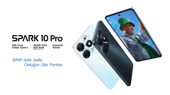 Tecno Spark 10 Pro 256 GB Siyah - Resim 2