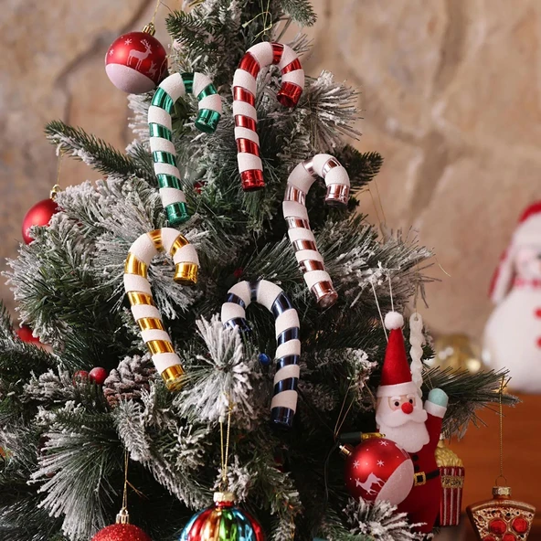 Asılabilir Yılbaşı Yeniyıl Ağacı Süsü Baston Şeker Candy Cane 14cm Christmas New Year Candy Stick Ornaments ürün görseli 1