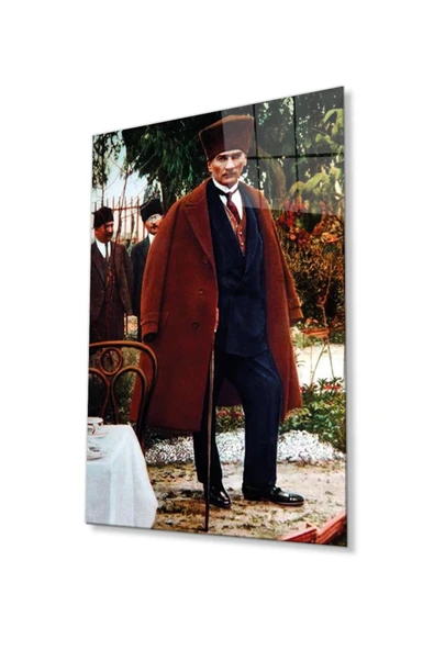 Atatürk Cam Tablo 4mm Dayanıklı Temperli Cam, Atatürk Glass Wall Art ürün görseli