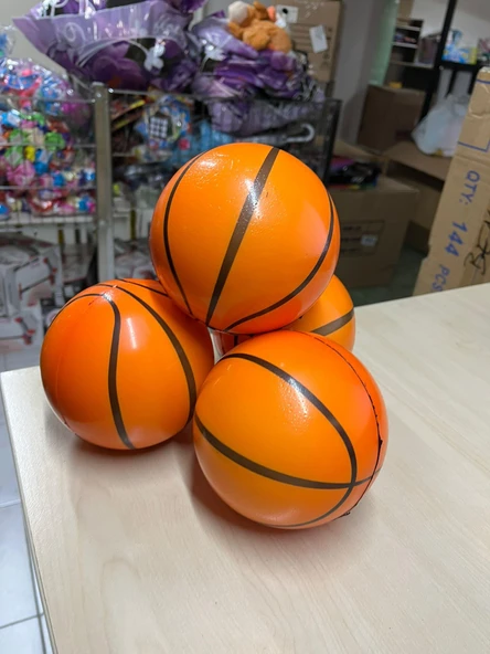 Büyük Boy Jumbo Stres Topu 13 Cm Basketbol Desenli 1 Adet - Resim 2