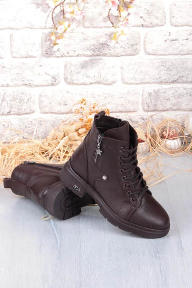 Mehmet Mete 1180 Rahat Sıcak Astar Kaymaz Taban Yumuşak Hakiki Deri Kadın Bot - Resim 8