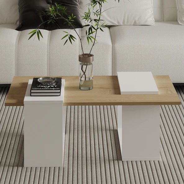 Matris Modern Orta Sehpa – Geometrik Tasarım ve Şık Detaylar - Resim 2