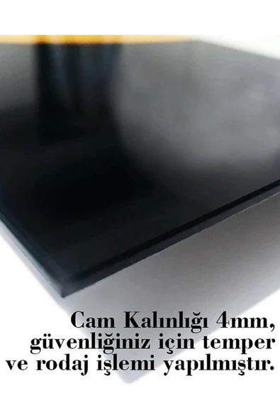 İhlas Suresi Kufi Kare Cam Tablo 4mm Dayanıklı Temperli Cam - Resim 5