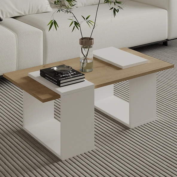 Matris Modern Orta Sehpa – Geometrik Tasarım ve Şık Detaylar - Resim 3