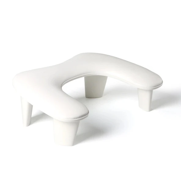 Oval U Tipi Ergonomik Manikür Sehpası Beyaz Manikür Kol Desteği U1W - Resim 6