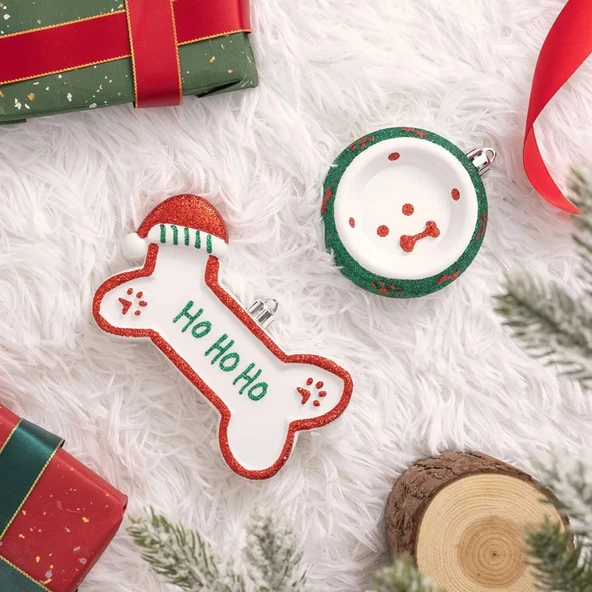 Asılabilir Yılbaşı Yeniyıl Ağacı Süsü Pati Christmas New Year Paw Ornaments - Resim 2