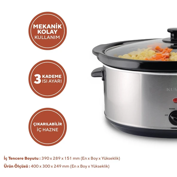 Kumtel Elektrikli Güveç 320W HSC-02 - Resim 3