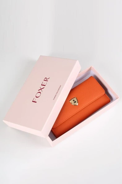 Alya Hakiki Deri Gold Detaylı Kadın Kartlık ve Cüzdan - Resim 4