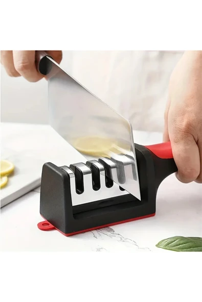 TİNEKE  Profesyonel Bıçak Bileyici 3 Açılı Elmas Seramik Tungsten Çelik El Bıçakları Bileme - Resim 6