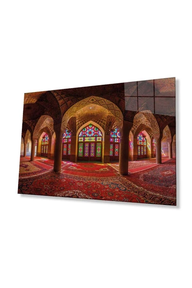 Cami İslami Motif Dini Cam Tablo 4mm Dayanıklı Temperli Cam ürün görseli
