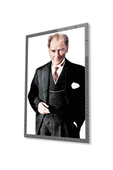 Atatürk Cam Tablo 4mm Dayanıklı Temperli Cam, Atatürk Glass Wall Art ürün görseli