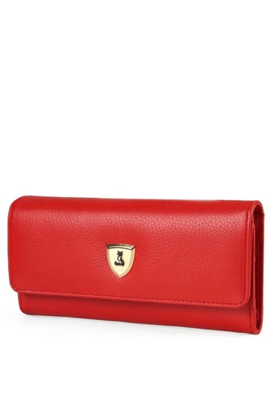 Alya Hakiki Deri Gold Detaylı Kadın Kartlık ve Cüzdan - Resim 2