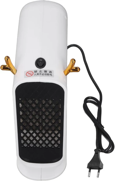 Taşınabilir Elektrik Alan Isıtıcı, Yatak Odası Için Yatak Odası Ofisi Için Hızlı Isıtma Verimli Işık Güvenli Masaüstü Isıtıcı (AB fiş 220v) - Resim 3