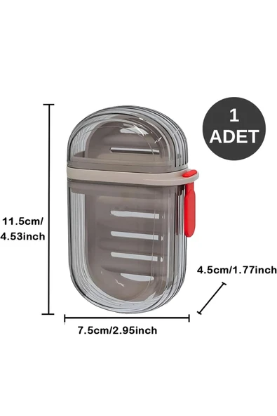 TİNEKE  Şeffaf Kutu Şeklinde Plastik Katı Sabunluk Pratik Kullanımlı Hijyenik Banyo Sabun Kabı 1 ADET - Resim 7