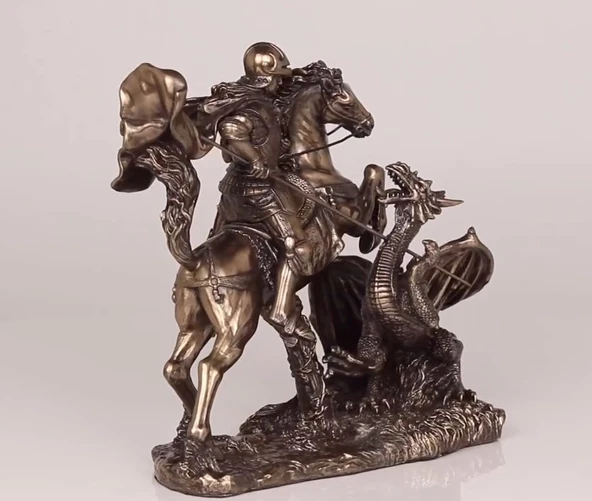 LUXXİ EJDERHA AVCISI SAVAŞÇI - OFİS HEDİYELİK MASAÜSTÜ DEKOROTİF ÜRÜNLER VE AKSESUARLAR - Resim 2