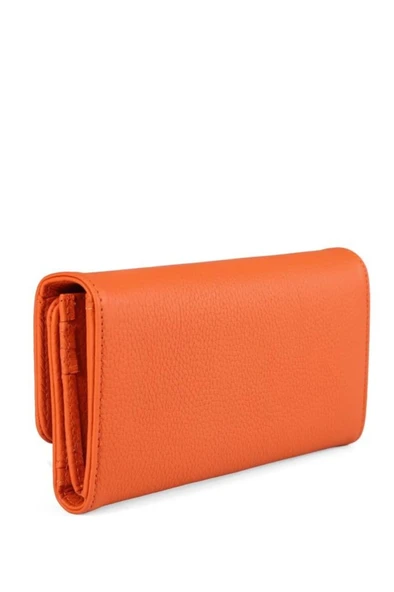 Alya Hakiki Deri Gold Detaylı Kadın Kartlık ve Cüzdan - Resim 3