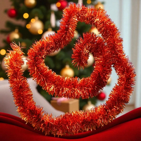 2 METRE METALİK TURUNCU YILBAŞI BOYUN SİMİ TURUNCU YUMUŞAK BOYUN GARLANDI DEKOR TURUNCU SÜSLEME SİMİ ürün görseli